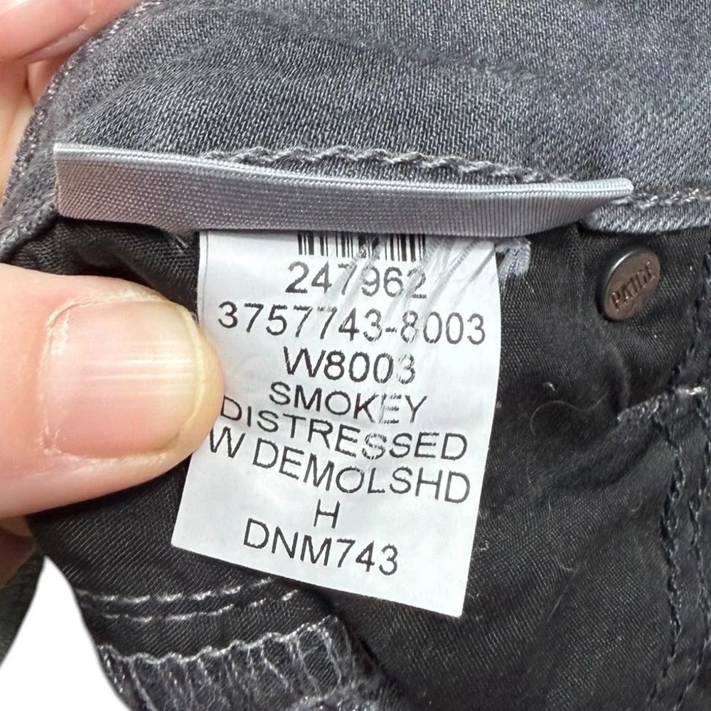 PAIGE Hoxton High Rise Ankle Skinny Jeans Gray Raw Hem Stretch Denim Womens 25‎